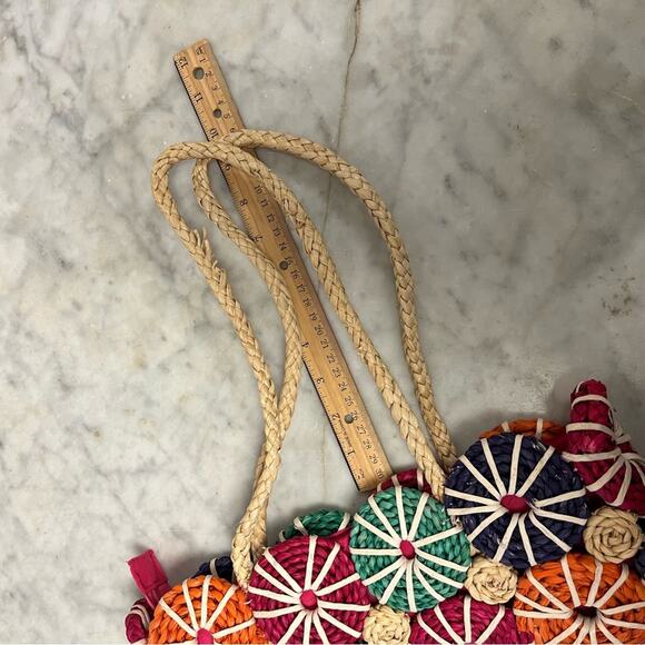 Artisan seagrass straw woven tote shoulder bag - Picture 7 of 8